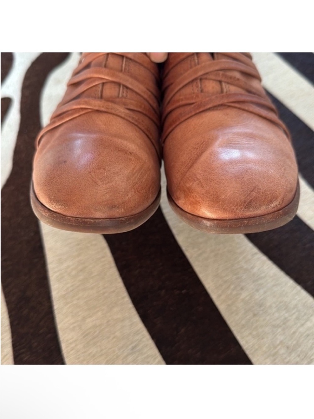 Bernardo Felicity leather Heeled ankle boots/booties Sz 8 cognac brown Slip on - Picture 5 of 9